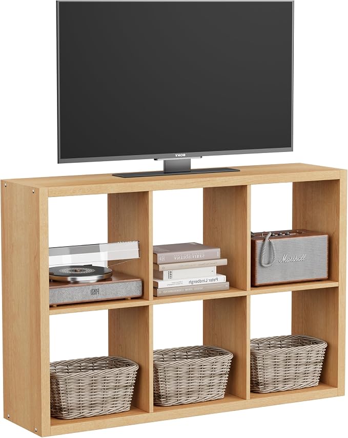 6 Cube Storage Organizer, 2x3 Cube Bookshelf, Cubby Storage Shelf, Wooden - Image 9