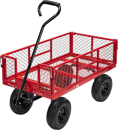 VIVOHOME Heavy Duty 880 Lbs Capacity Mesh Steel Garden Cart Folding Utility by VIVOHOME