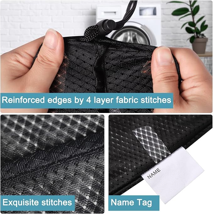 Polecasa 2 Pack Heavy Duty Diamond Mesh Laundry Bag, Breathable Mesh, Machine - Image 5