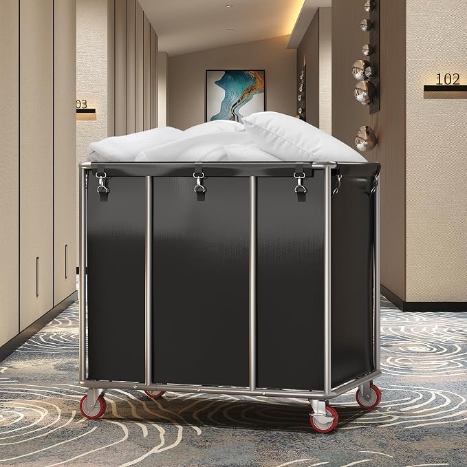 ELYKEN Commercial Laundry Cart - Image 2