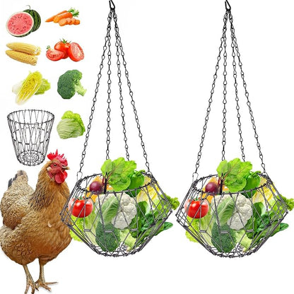 Hanging Chicken Feeder 6.5in, Foldable Poultry Treat Dispenser Ball | Chicken by GHWMYD