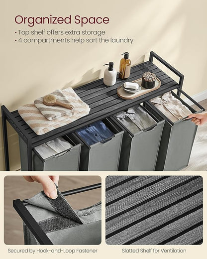 VASAGLE Laundry Hamper, Laundry Basket, Laundry Sorter - Image 3