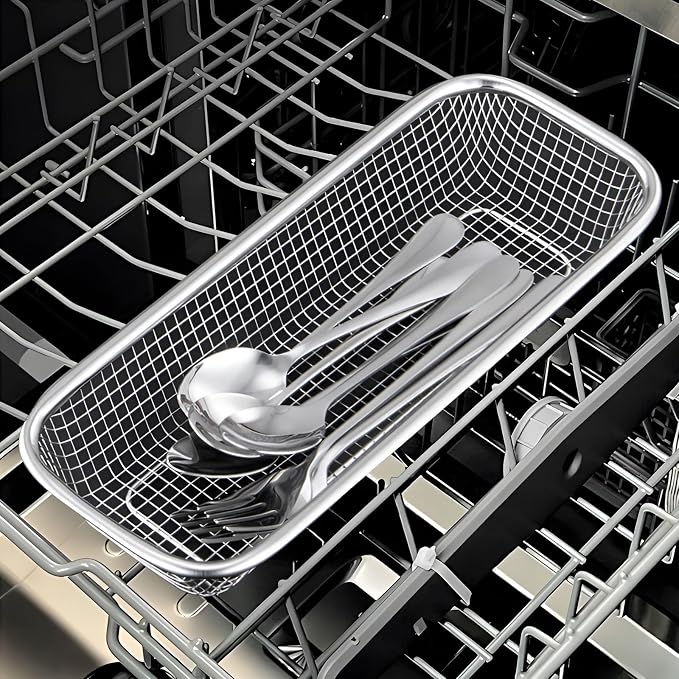 Utensil Drying Rack, 2 Pack Utensils Holder Dishwasher Silverware Basket | - Image 3