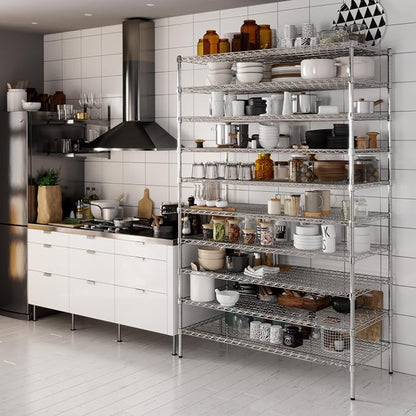 24" Deep x 54" Wide x 86" Height Wire Shelving Kit | 10-Tier | NSF Commercial - Image 2