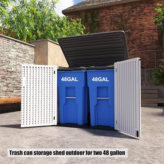 Resin Outdoor Storage Shed, 38 cu.ft Outdoor Storage Box Waterproof - Image 3