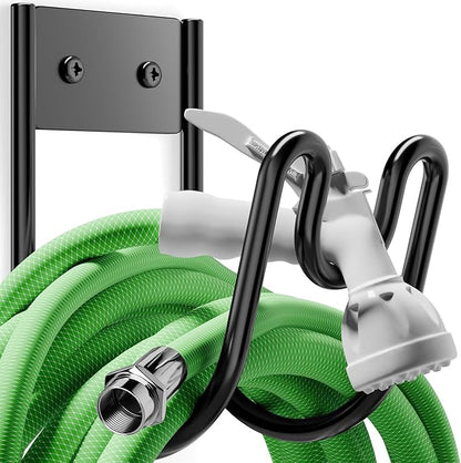 Black Metal Garden Hose Holder by Josmimic