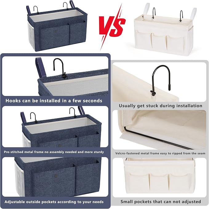Bedside Caddy Bedside Storage Hanging Organizer - Image 2