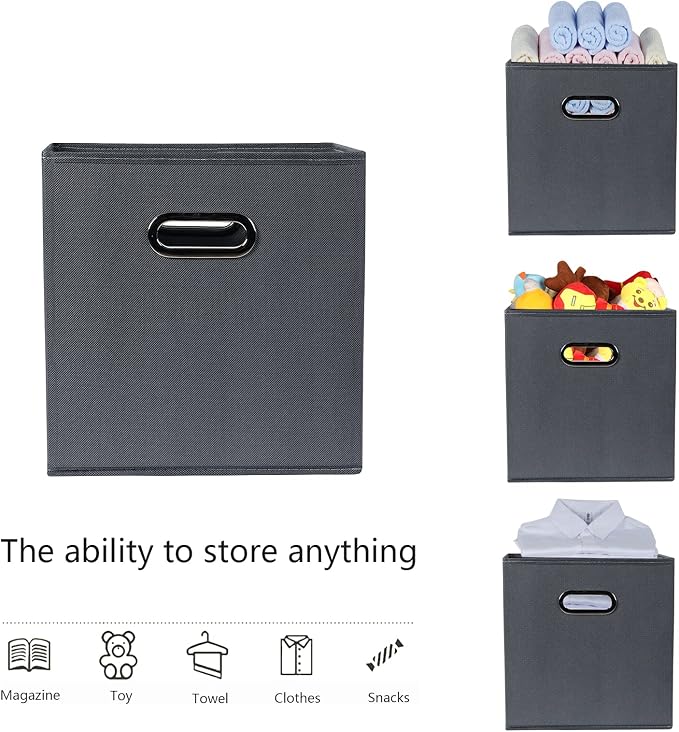 Yunkeeeper storage bins Cubes, Fabric Cube Organizer - Image 3