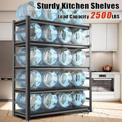 2500LBS Heavy Duty Metal Shelving Unit, 5-Tier Adjustable Kitchen Storage - Image 3