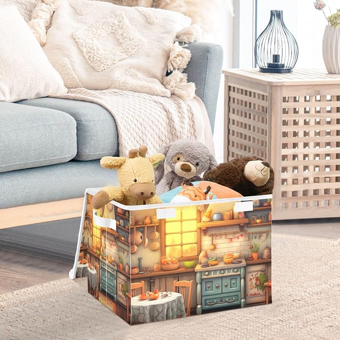 Rustic Kitchen Pattern Storage Bins - Image 5