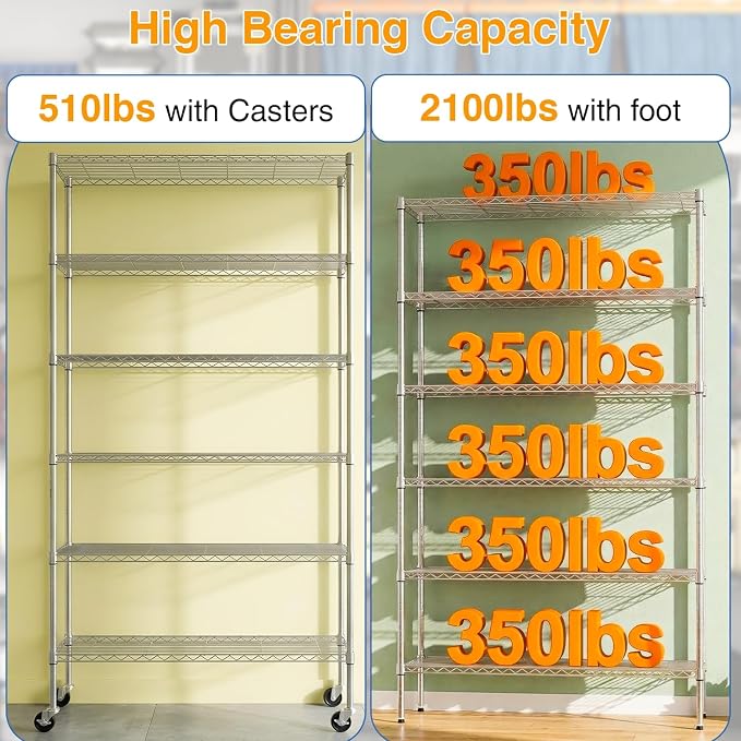 BestOffice | 6-Tier Wire Shelf - Image 5