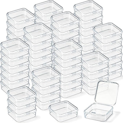 Jetec 60 Pieces Mini Plastic Clear Beads Storage Containers Box by Jetec