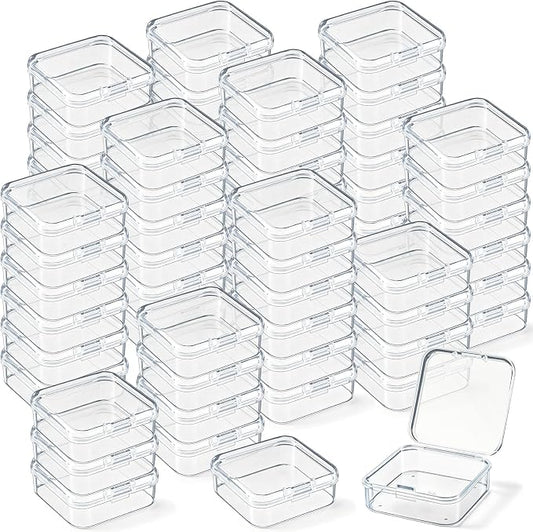 Jetec 120 Pieces Mini Plastic Clear Beads Storage Containers Box by Jetec