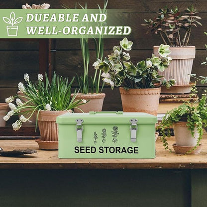 60 Slots Seed Storage Organizer, Metal Seed Saving Box - Image 6