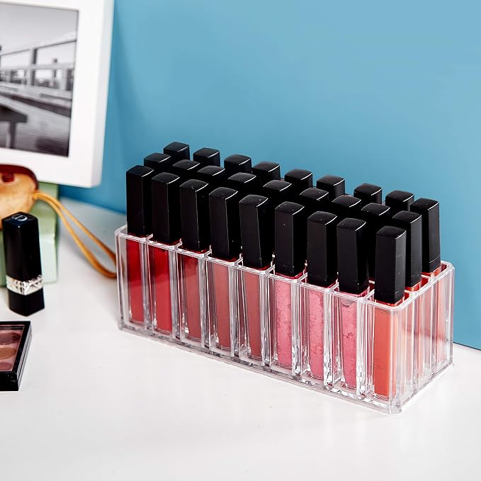 FAJ Eyeshadow Palette Lipgloss Organizers, Acrylic Makeup Holder - Image 8