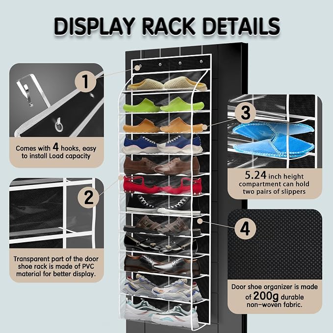 Over The Door Shoe Organizer - Image 3