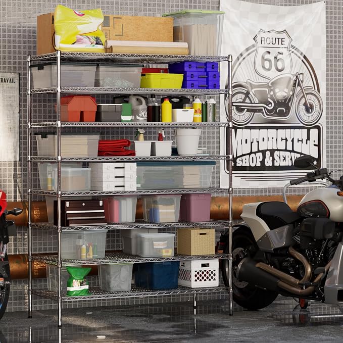 24" Deep x 54" Wide x 74" Height Wire Shelving Kit | 8-Tier | NSF Commercial - Image 6