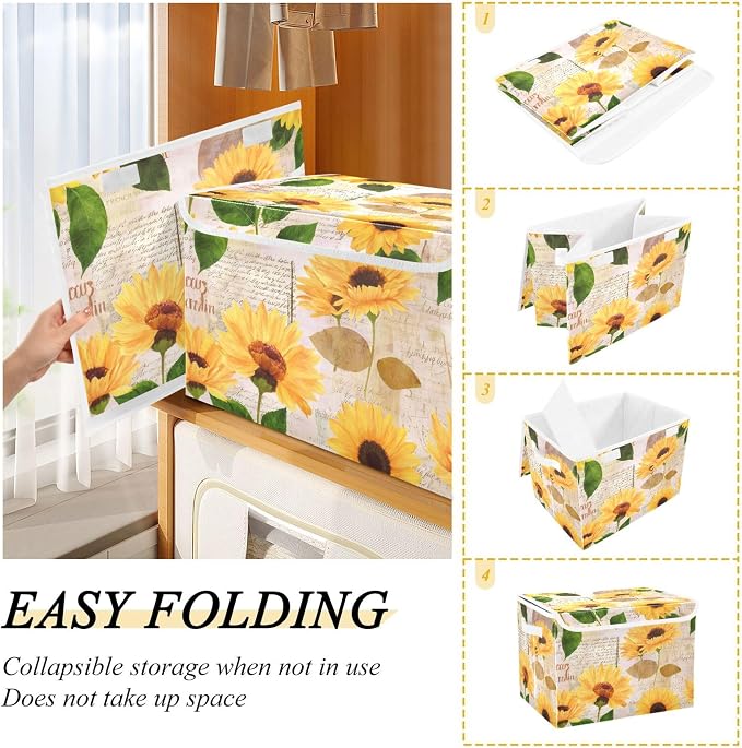 Yellow Sunflower Storage Bins - Image 4