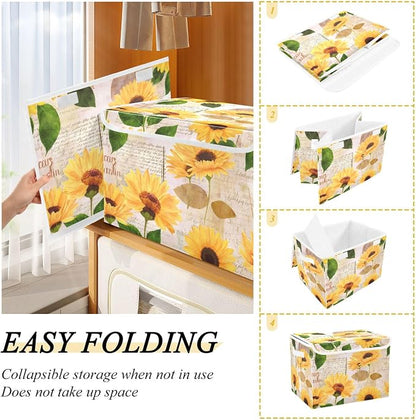 Yellow Sunflower Storage Bins - Image 4