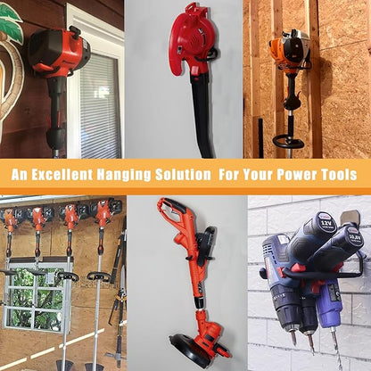 Garden Power Tool Hanger, Garage Wall Hooks, Weedeater Rack, String Trimmer - Image 5