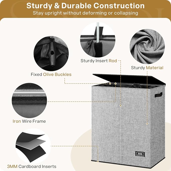 SOLEDI Double Laundry Basket - Image 6