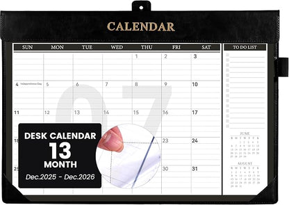 Yoment Desk Calendar 2026 Leather Desk Calendar by Yoment-Enjoyyourmoment