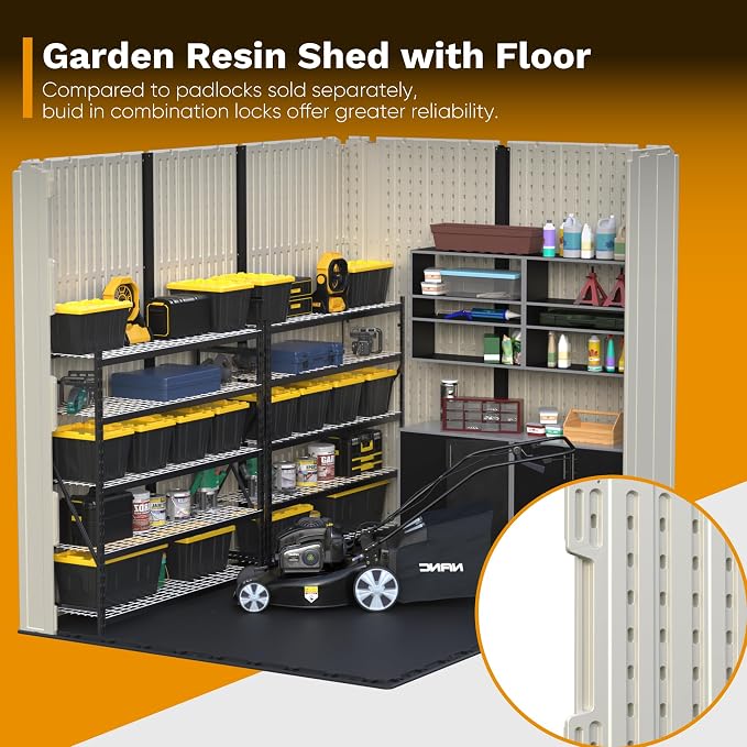 Devoko 8 x 10 FT Plastic Outdoor Storage Shed - Image 7