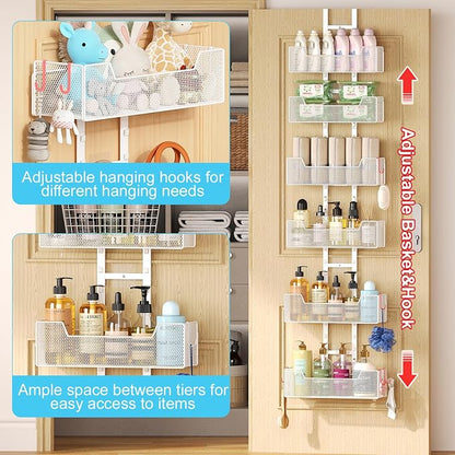 Hongtamoya Over The Door Organizer, Metal Hanging Door Organizer - Image 4