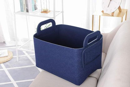 Storage Basket Felt Storage Bin Collapsible& Convenient Box Organizer - Image 2