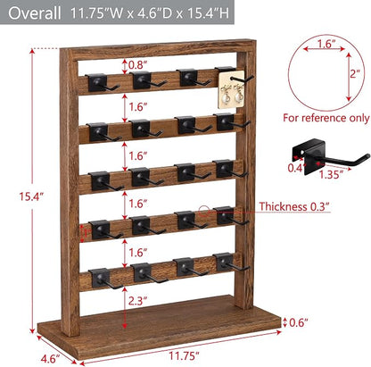 Ikee Design 5 Tiers Free Assemble Wooden Jewelry Display Rack - Image 2