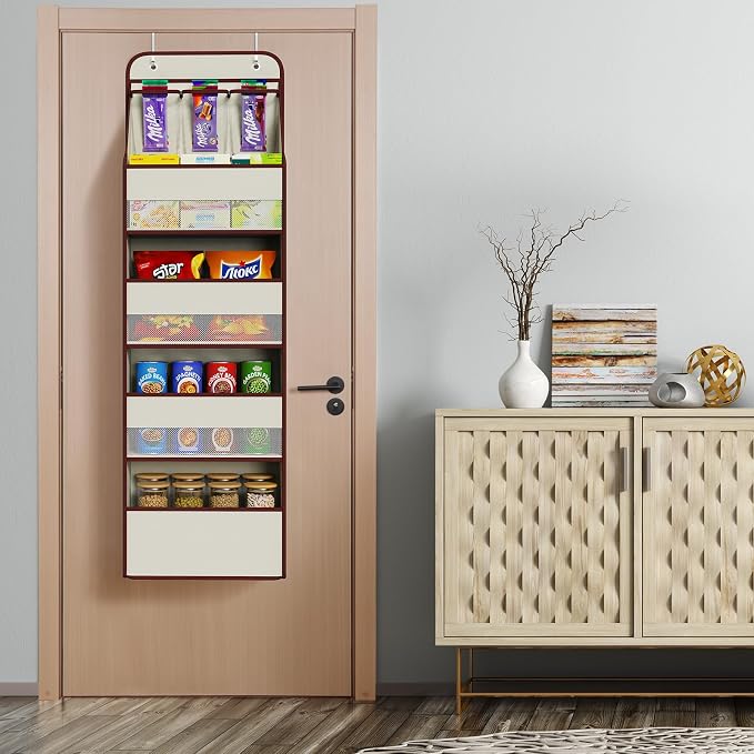 Univivi 5-Shelf Fabric Door Storage Over Door Hanging Organizer - Image 6