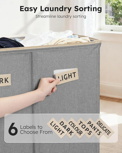SOLEDI 200L 3-Section Laundry Hamper - Image 3
