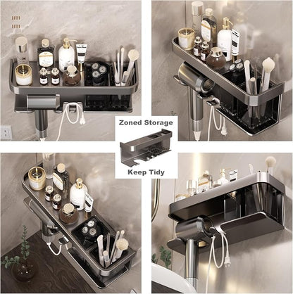 Hair Dryer Holder Wall Mounted, Blow Dryer Organizer, - Image 3
