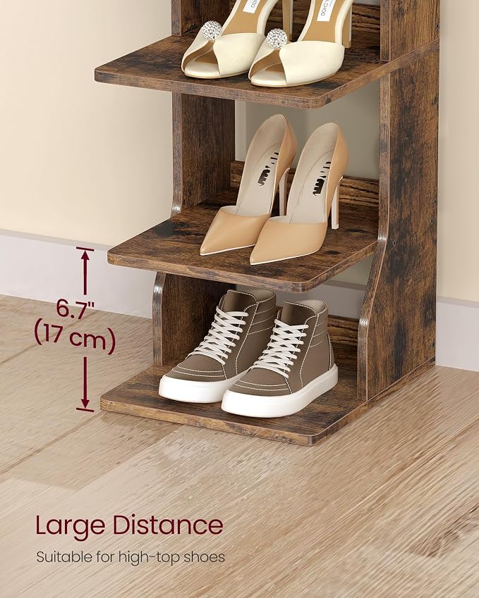 VASAGLE 7-Tier Vertical Shoe Rack, Narrow Shoe Storage Organizer - Image 5