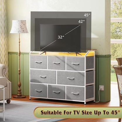 WLIVE Dresser for Bedroom, 8 Drawer LED Dresser - Image 7
