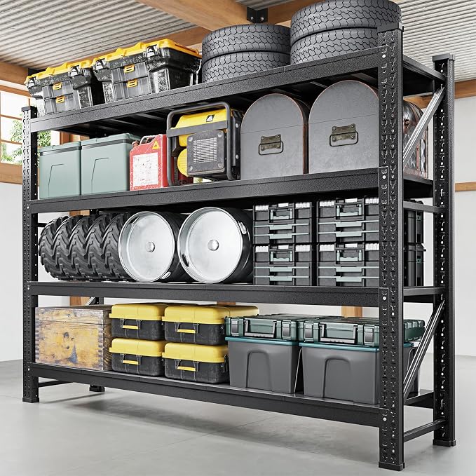 Letaya 8000LBS Storage Shelves Heavy Duty, 4 Tier Adjustable Utility Rack Shelf by LetayaMetalCabinets