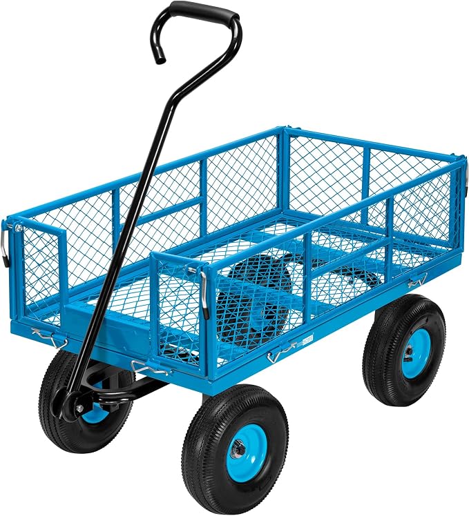 VIVOHOME Heavy Duty 880 Lbs Capacity Mesh Steel Garden Cart Folding Utility by VIVOHOME