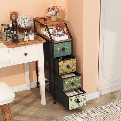 Tohomeor Narrow Dresser Tall Skinny Storage Tower Vertical Slim Chest of Drawers - Image 4
