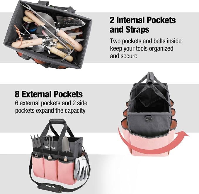 WORKPRO Garden Tool Bag, Heavy Duty Gardening Tote Bag Organizer - Image 4