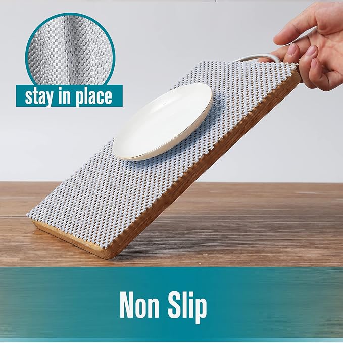 Shelf Liner, Non-Adhesive Roll Drawer Liners 12 Inches x 20 Feet, Non Slip Grip - Image 4