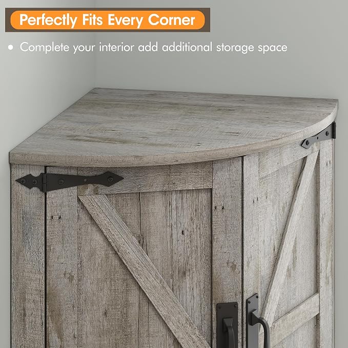 Vabches 64.8" Tall Farmhouse Corner Cabinet - Image 6
