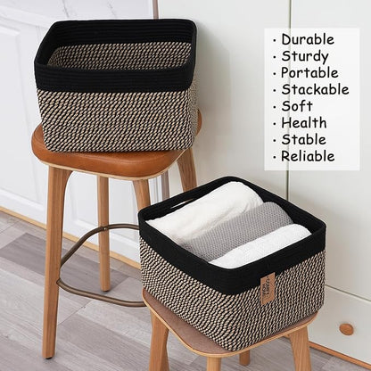 COMFY-HOMI Cotton Rope Woven Basket - Image 4