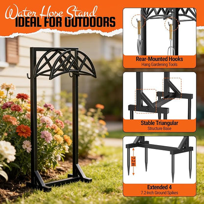 Garden Hose Holder, Heavy-Duty Water Hose Reel - Image 5