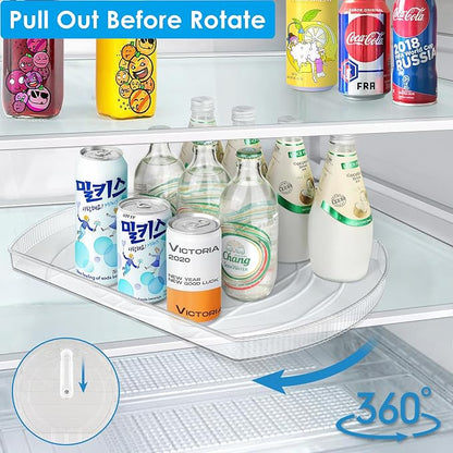 FIRJOY Lazy Susan Turntable for Refrigerator, Square Turntable Organizer for - Image 4