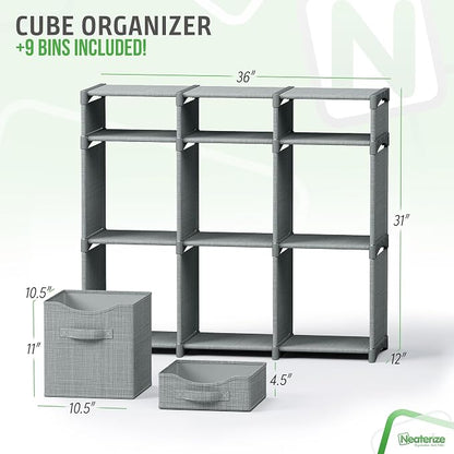 9 Cube Closet Organizers, Includes All Storage Cube Bins, Baby Closet Bedroom - Image 3