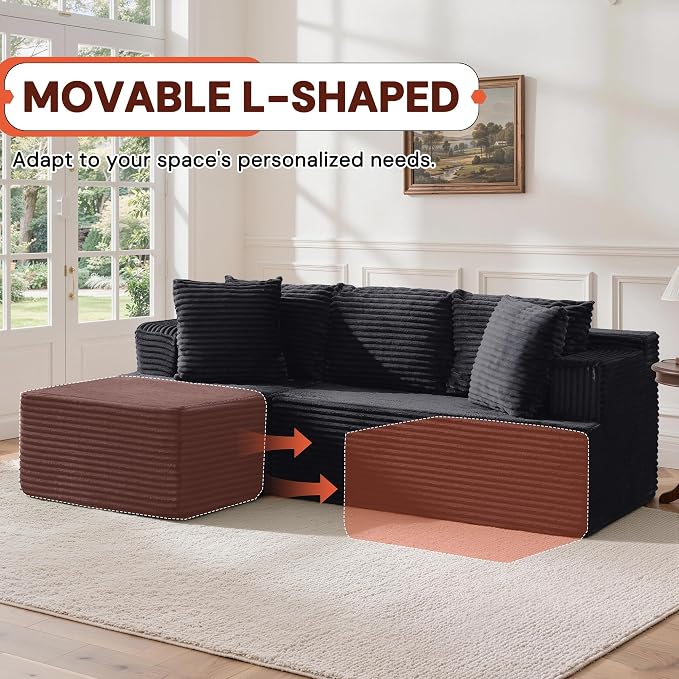 Korser Boneless Couches for Living Room, Cloud Couch Sectional - Image 8