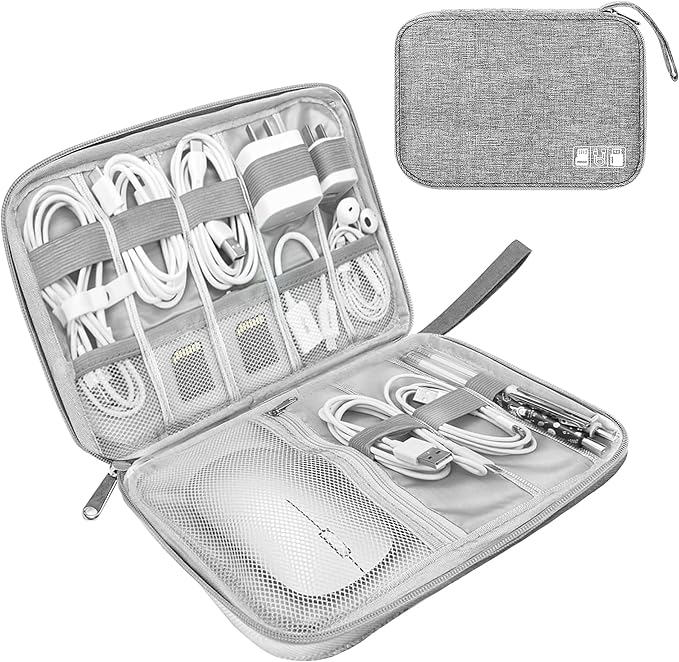 Lcsmaokin Electronics Organizer Travel Case, Electronic Accessories Storage Bag by Lcsmaokin
