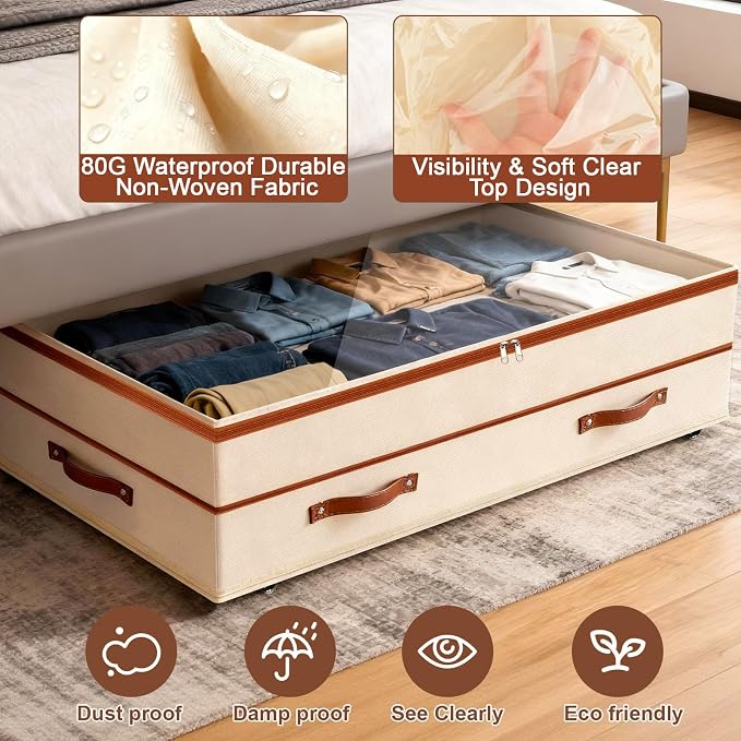 Dolicer 2 Pack Under Bed Storage - Image 5