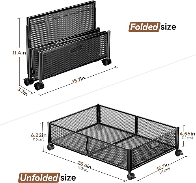PHINOX Under Bed Storage with wheels, Under the Bed Storage Containers - Image 2