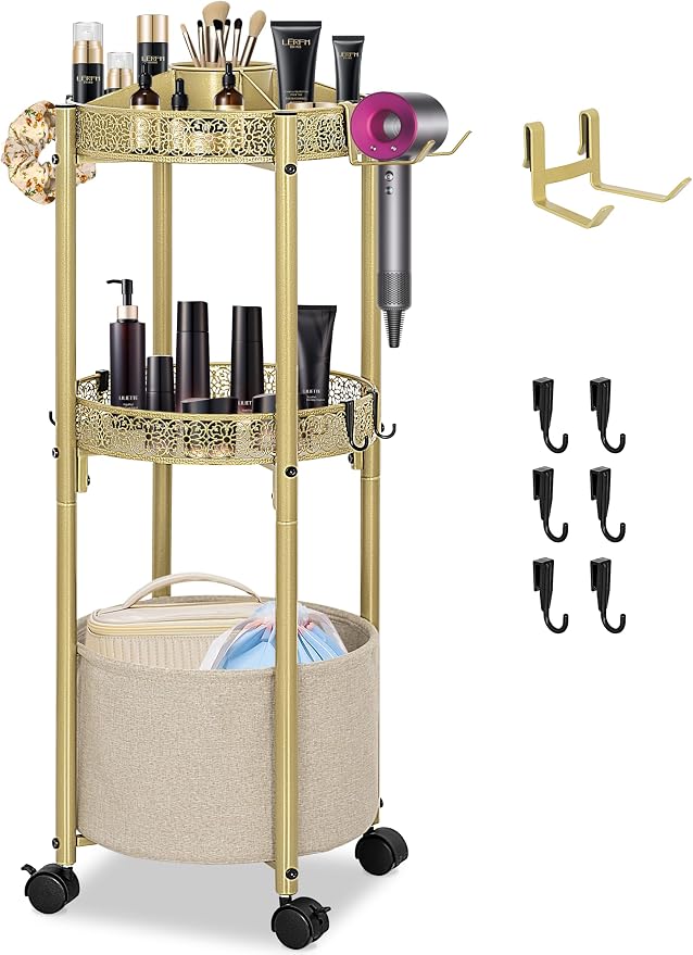 3-Tier Rolling Makeup Organizer Cart by SimpleandNeatLife